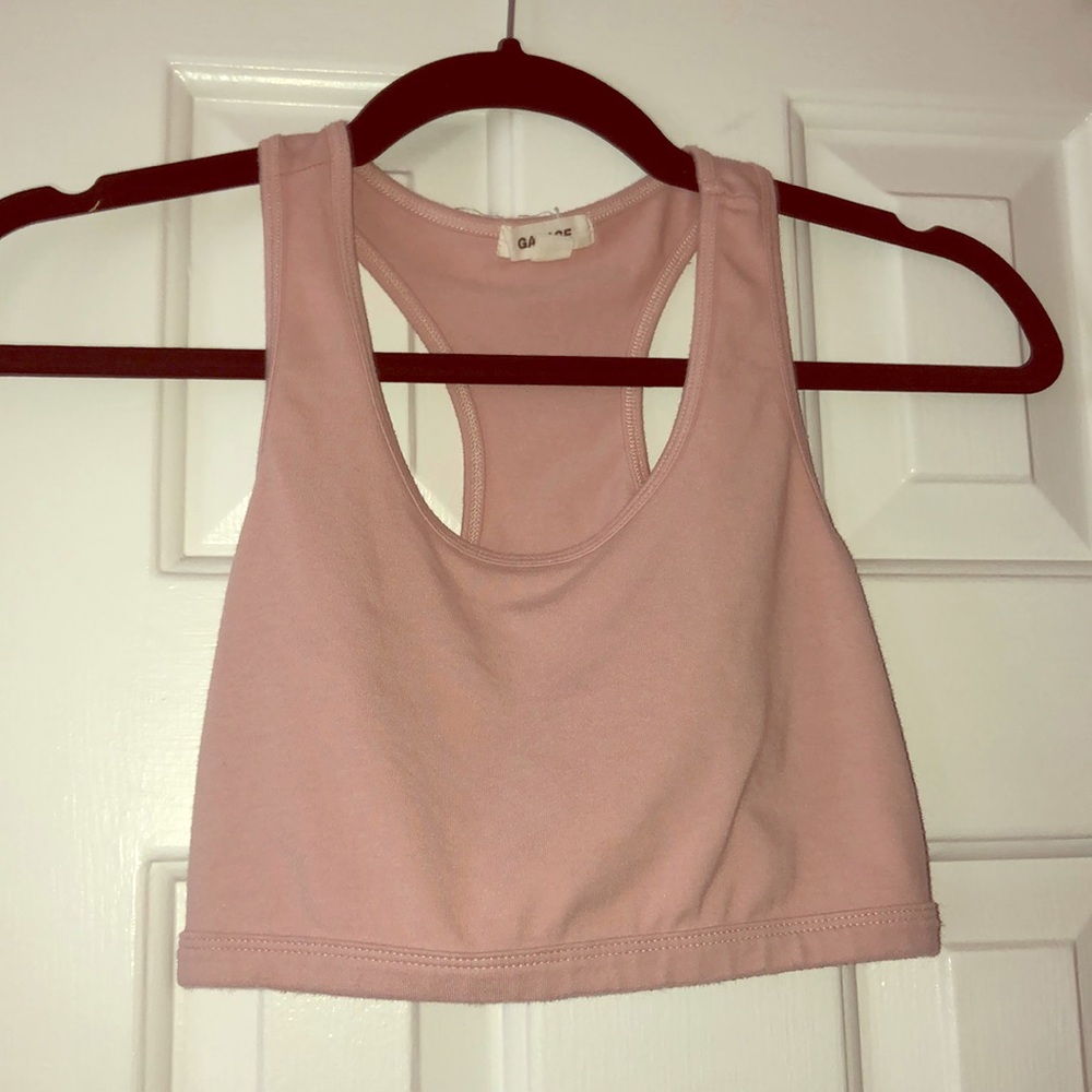 pink crop top